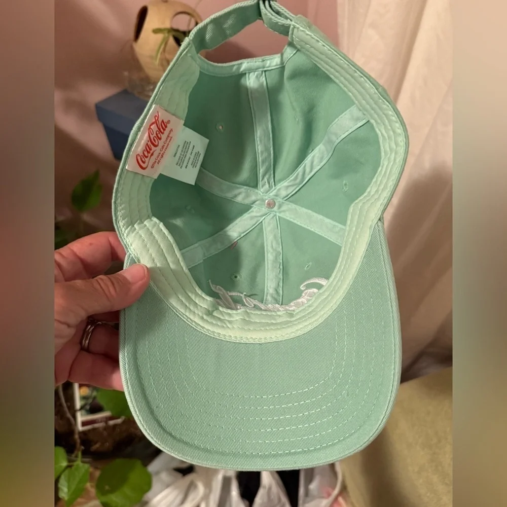 Coca Cola Adjustable Seafoam Green Baseball Cap Unisex NWT